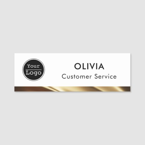  Template Gold And White  Classic Name Tag