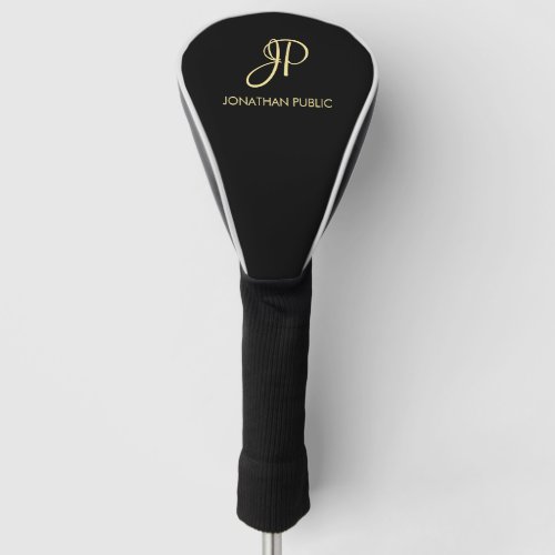 Template Gold Monogram Best Create Your Own Golf Head Cover