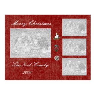 TEMPLATE - Holiday Photo Card Postcards