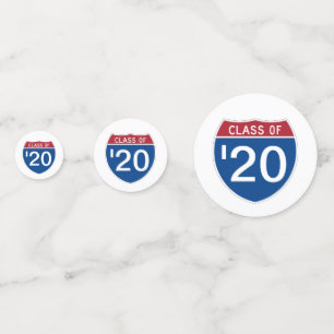 Template INTERSTATE sign Class of 20XX Confetti