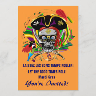 Template Invitations Mardi Gras