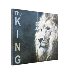 Template Lion Nature Animal Photo The King Canvas Print