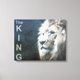 Template Lion Nature Animal Photo The King Canvas Print