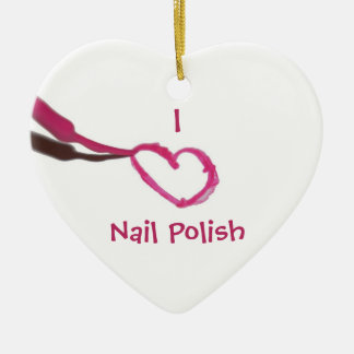 Template Love Nail Polish Ceramic Ornament
