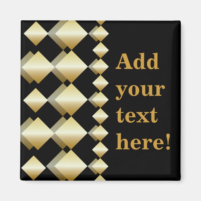 Template Magnet - Customize Gold Black (Front)