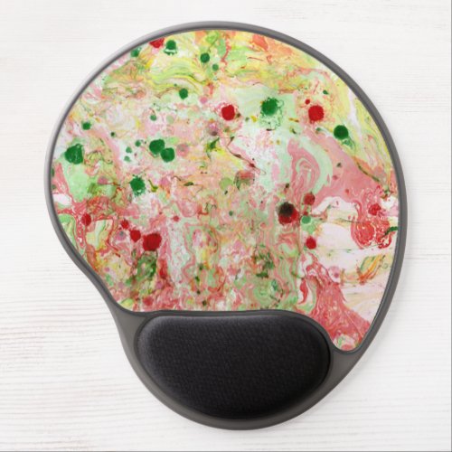 Template Modern Abstract Pink Red Yellow Green Gel Mouse Pad