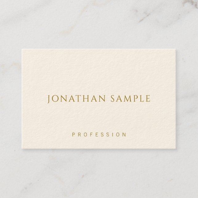 Template Modern Business Cards Gold Text Elegant (Front)