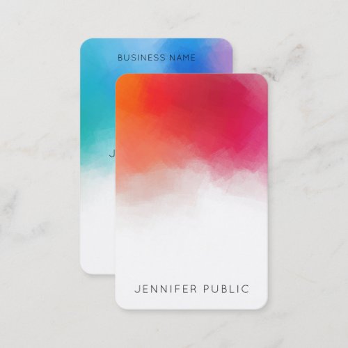 Template Modern Colorful Abstract Art Elegant Business Card