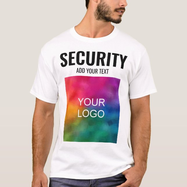 Template Modern Double Sided Mens Security T-Shirt (Front)