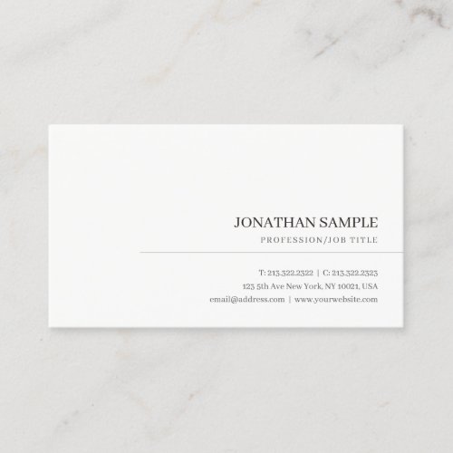 Template Modern Elegant Minimalist Professional Business Card
