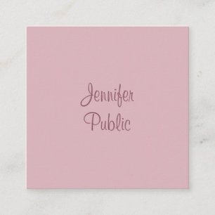 Template Modern Handwriting Script Name Elegant Square Business Card