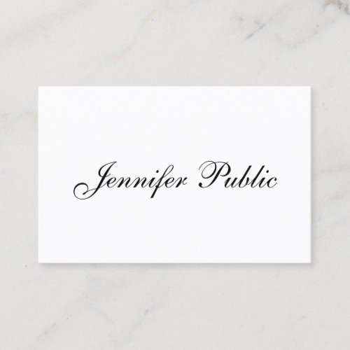Template Modern Handwritten Script Elegant Simple Business Card
