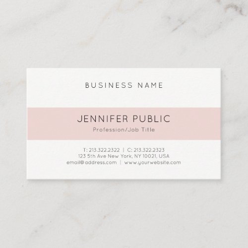 Template Modern Minimal Elegant Sleek Professional Business Card
