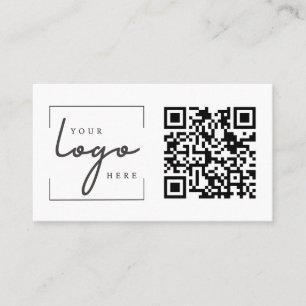 Template Modern QR Code Business Logo Simple  Card
