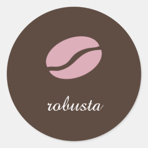 Template name the variety of coffee classic round sticker