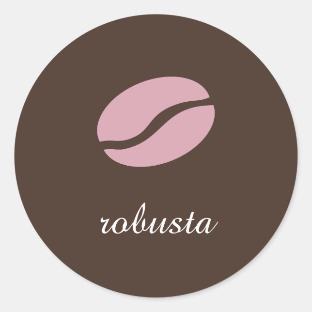 Template name the variety of coffee classic round sticker (Front)