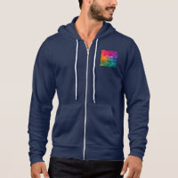 Template Navy Blue Custom Upload Add Image Logo Hoodie Zazzle