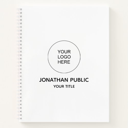 Template Notebooks Add Company Logo Text Custom