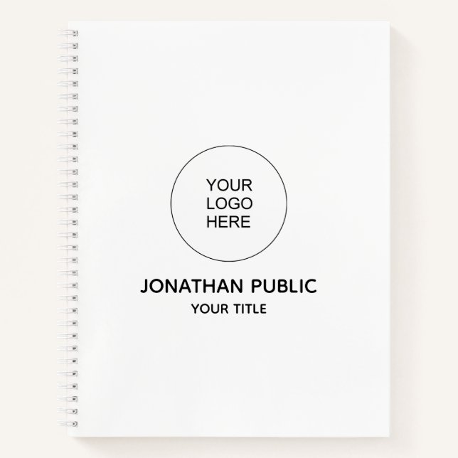 Template Notebooks Add Company Logo Text Custom (Front)