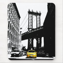 Template Nyc New York City Yellow Taxi Brooklyn Mouse Pad