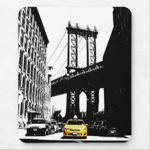 Template Nyc New York City Yellow Taxi Brooklyn Mouse Pad