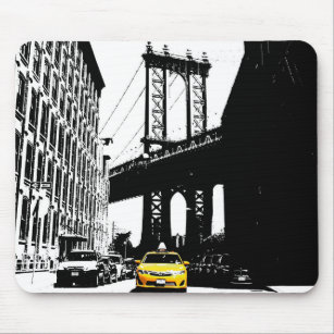 Template Nyc New York City Yellow Taxi Brooklyn Mouse Pad