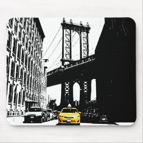 Template Nyc New York City Yellow Taxi Brooklyn Mouse Pad