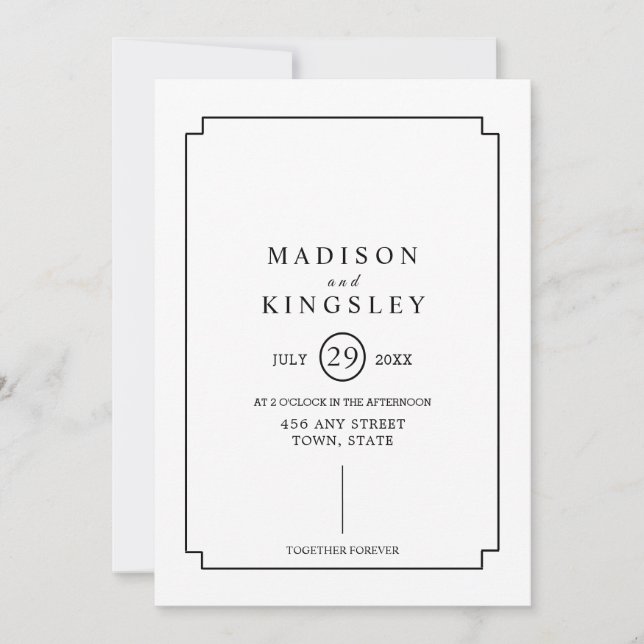 template old school frame Wedding Invitation (Front)