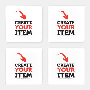 Template Personal Custom Holiday Add Your Graphics Coaster Set