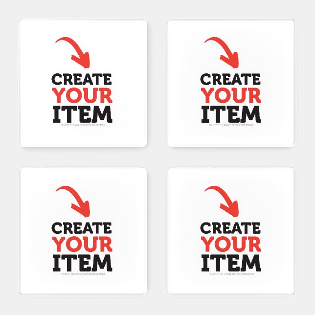 Template Personal Custom Holiday Add Your Graphics Coaster Set (Set)