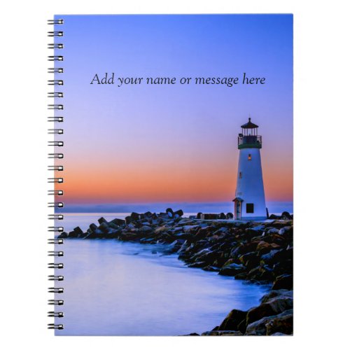 Template personalize lighthouse by the sea journal