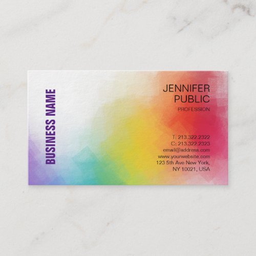 Template Personalized Elegant Colorful Modern Business Card