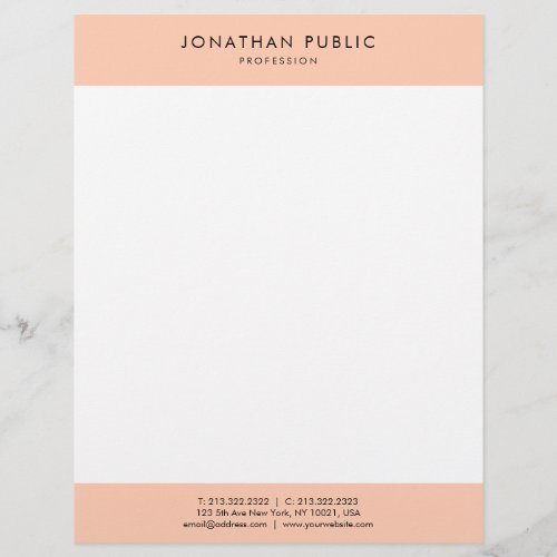 Template Personalized Elegant Modern Trendy Simple Letterhead
