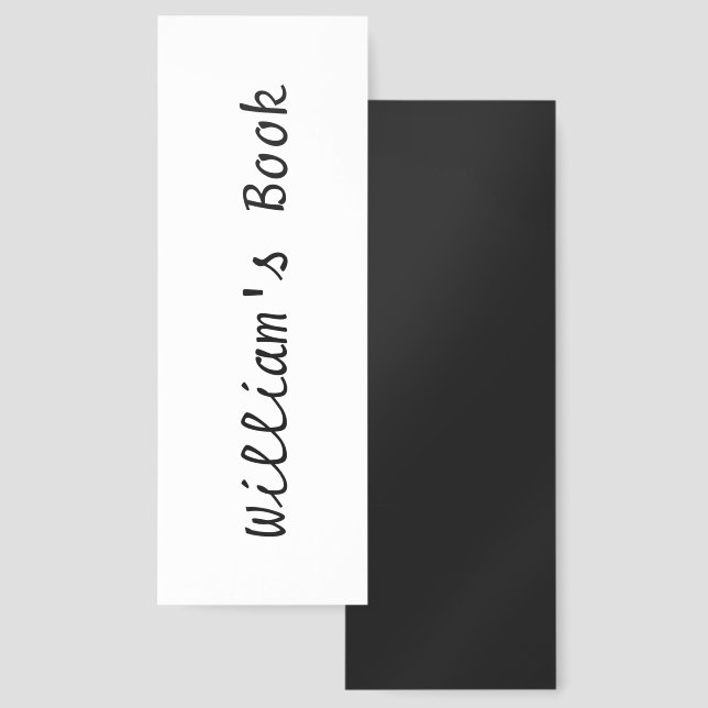 Template Personalized Name or Other Text Bookmarks (Front & Back)