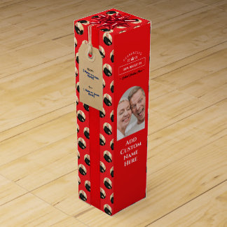 Template Photo Custom Special Quality Gift Red Wine Box