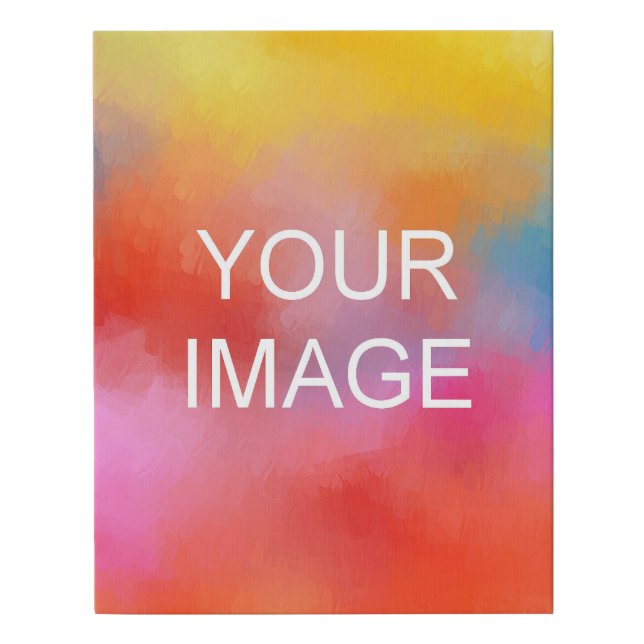 Template Photo Image Picture Or Logo Wrapped Faux Canvas Print (Front)