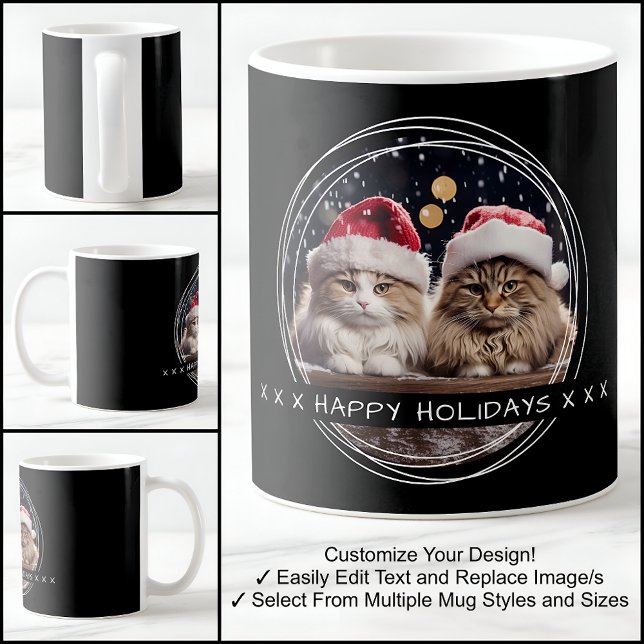 Template Photo Message Keepsake Holidays Black C00 Coffee Mug (Creator Uploaded)