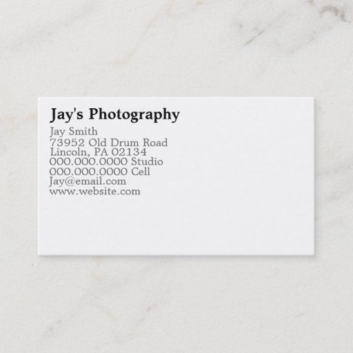 Customizable Template Photography Business Cards