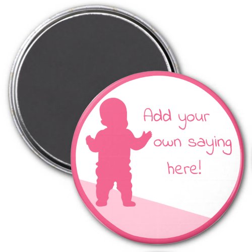 TEMPLATE Pink Boss Baby Magnet