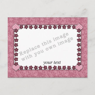 Template - Pink Heart Design Postcard