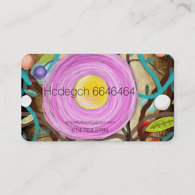 Template Pink Poppy Business Card (Back)