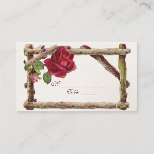 Template Placecards Table Victorian Wedding Rustic