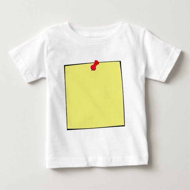 Template-Post It Note Pin Baby T-Shirt (Front)