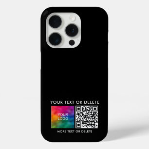 Template QR Code Upload Your Business Logo to iPhone 15 Pro Case