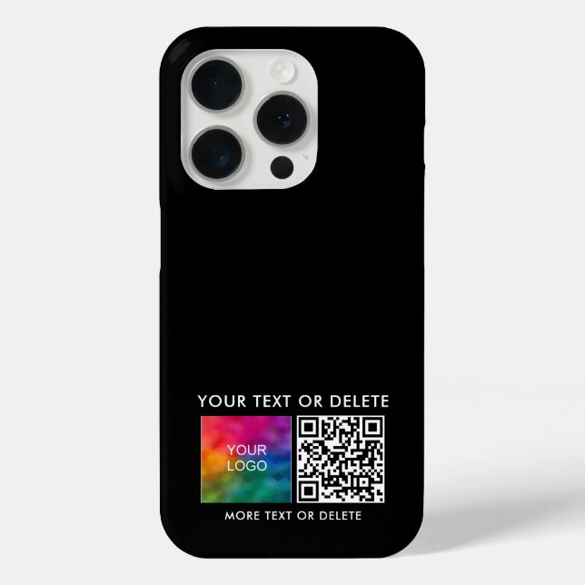 Template QR Code Upload Your Business Logo to Case-Mate iPhone Case (Back)