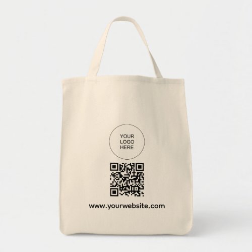 Template QR Code Upload Your Logo Website Address Tote Bag