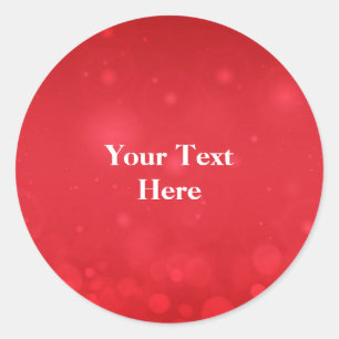Template, red circle, classic round sticker