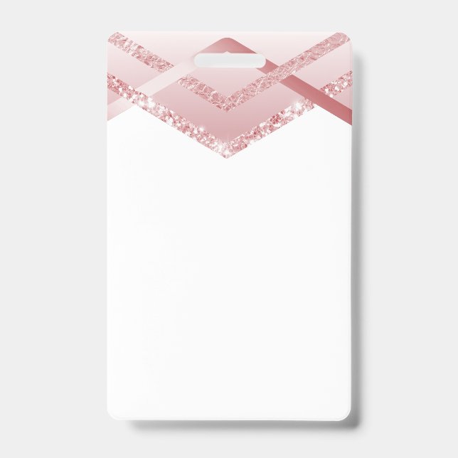 TEMPLATE Rosegold Glitter Foil Look Badge (Front)