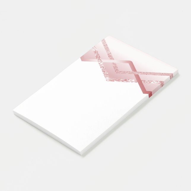 TEMPLATE Rosegold Glitter Foil Look Post-it Notes (Angled)