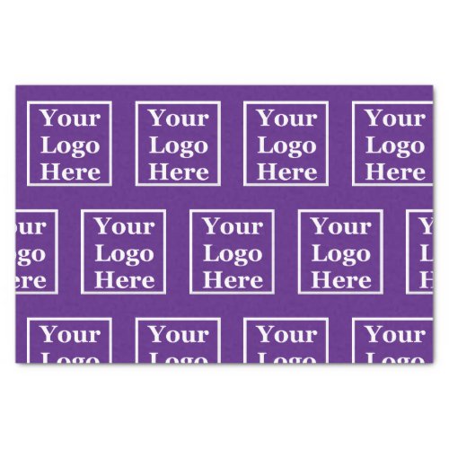 Template Royal Purple Your Logo Here Tissue Paper